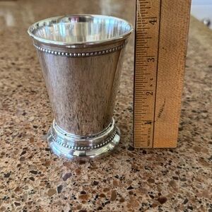 Vintage Goblet / Cup Silver Plated Lacquered Brass Tarnished